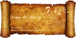 Tuma Ádám névjegykártya